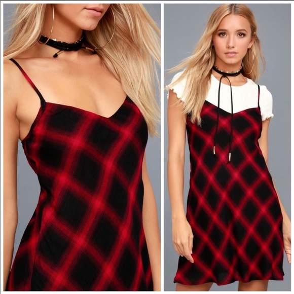 Lulus nick of time red and black mini dress xs nwt - Picture 2 of 2
